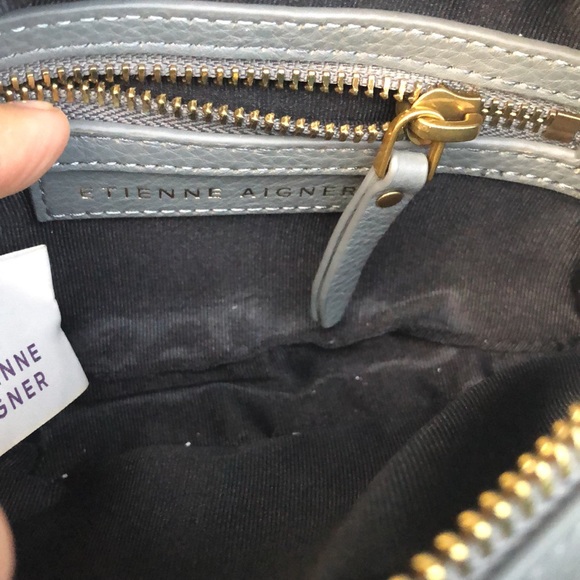 ETIENNE AIGNER Stella mini camera crossbody GRAY genuine leather - Picture 14 of 16